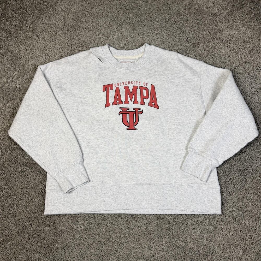 League Gray Crewneck Sweatshirt with Red "Tampa" Graphic